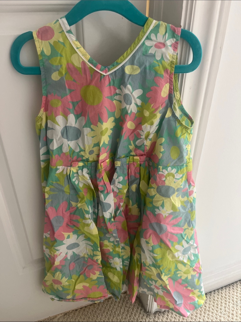 Marni Girls Floral Sundress in Pink, Green & White
